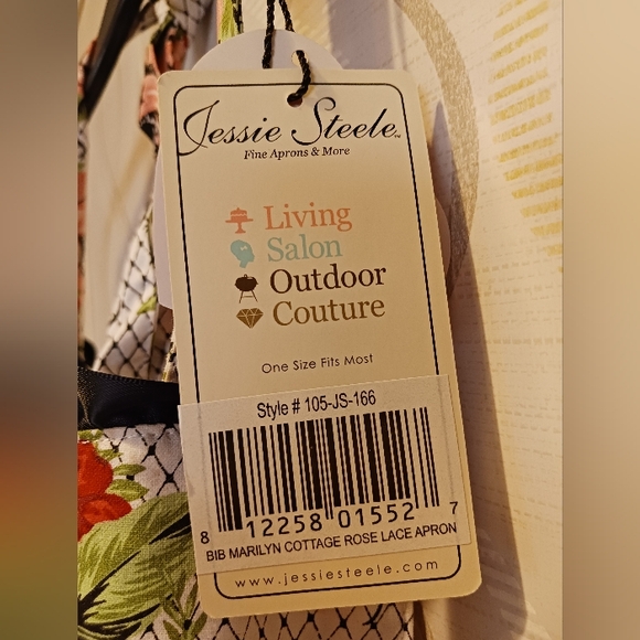 Jessie Steele Floral Shabby Chic Apron 100% Cotton Boho Country - Picture 2 of 11